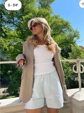 NWT Djerf Avenue Breezy Shorts Green Stripe 100% Organic Cotton Size Small